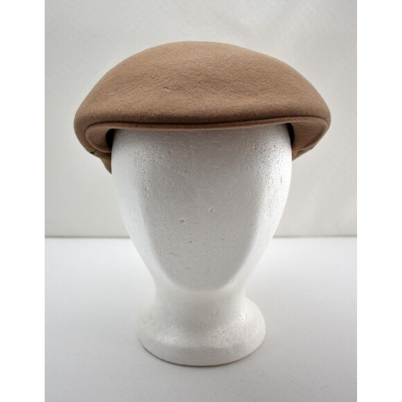 Vintage Country Gentleman Tan Wool Newsboy Cap - Lite Felt Water Repellent Hat - Picture 3 of 8